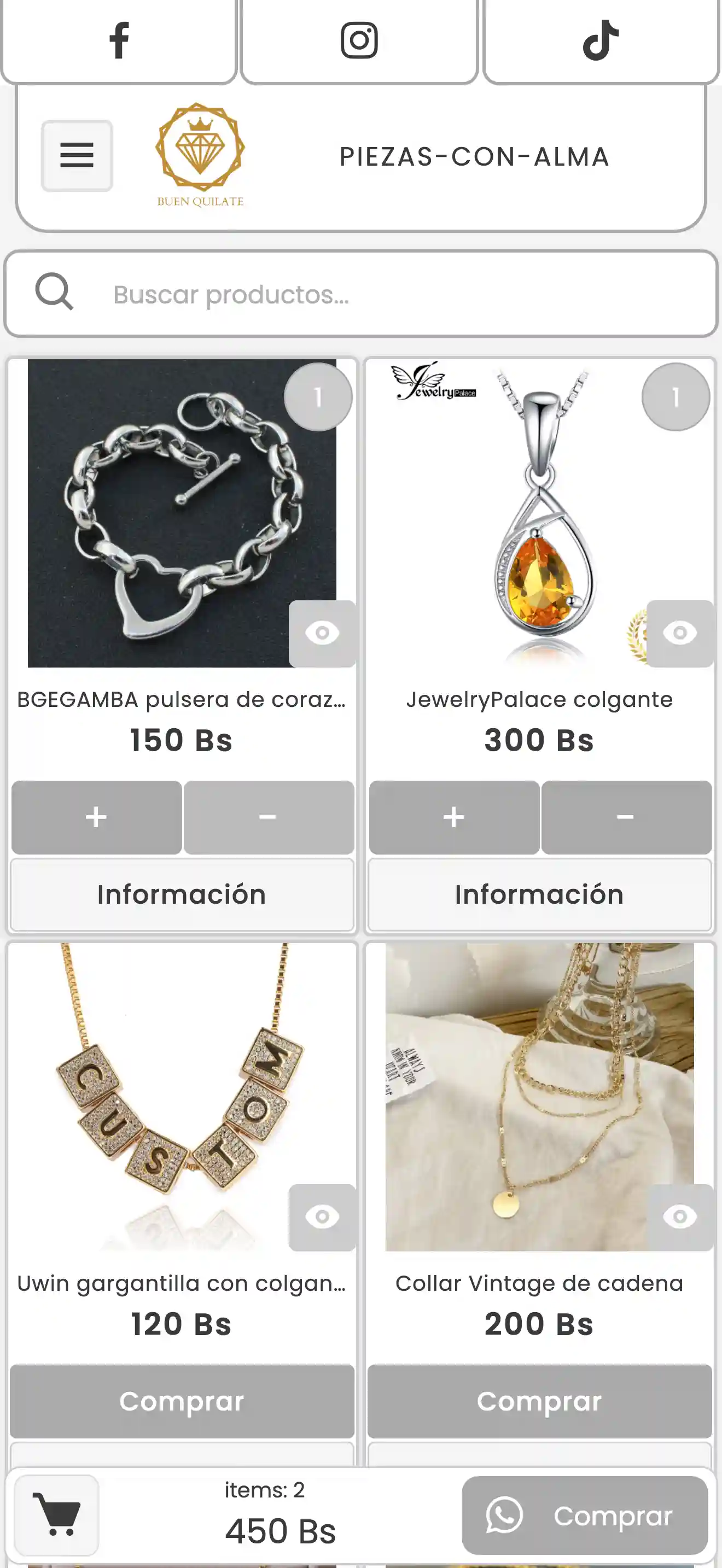Catálogo digital de Joyería